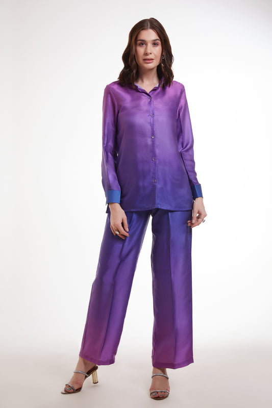 Dyed Long Sleeves Shirt & Trouser